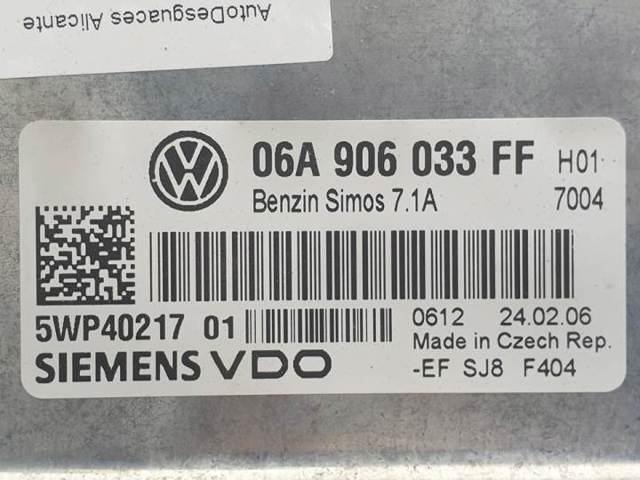 06A906033FF Unidad de control del motor (ECU)  comprar en Reus