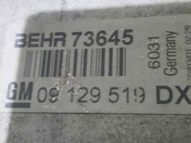 Radiador de aire de admisión Opel Zafira F75
