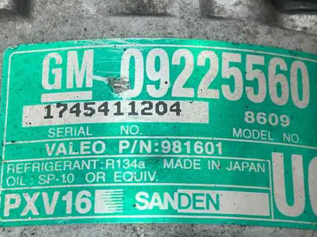 Compresor de ac 09225560 OPEL