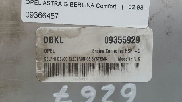 OPEL 09355929 ECU  en stock Terrassa