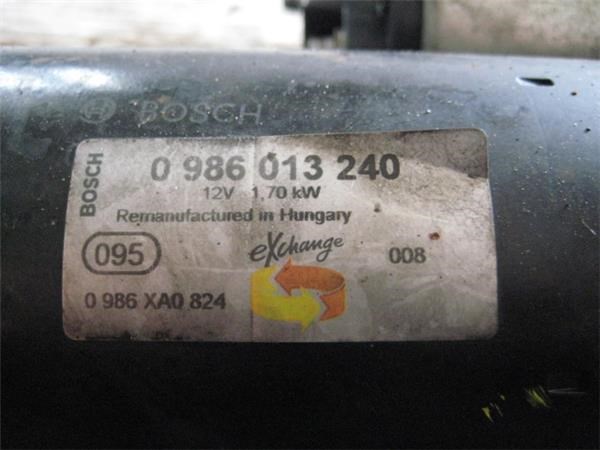 0986013240 PEUGEOT Motor de arranque comprar Alcalá