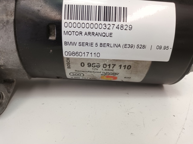 0986017110 BMW Motor de arranque  en stock Córdoba