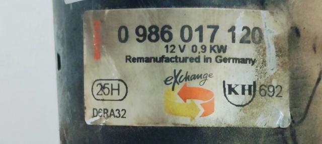 0986017120 OPEL Motor de arranque  en stock Huelva