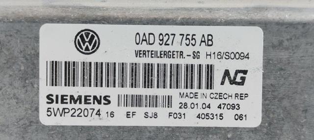 0AD927755AB VAG Módulo de control de la caja de transferencia  en stock Córdoba