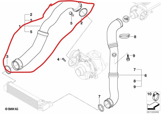 BMW 11617786865 Manguera del intercooler  comprar en Ponferrada