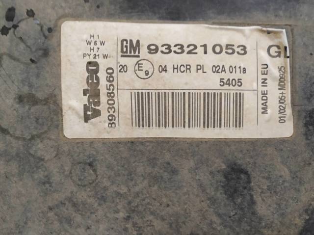 1216152 OPEL Faro derecho comprar Alcalá