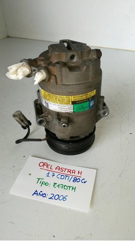Compresor aire acondicionado para opel astra h ranchera familiar (a04) (2004-2010) 1.7 cdti (l35) z17dtl 13124751
