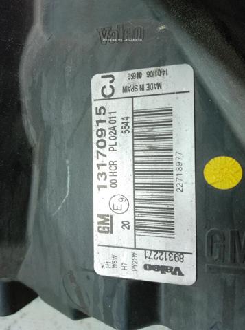 13170915 OPEL Faro izquierdo  en stock Gandía