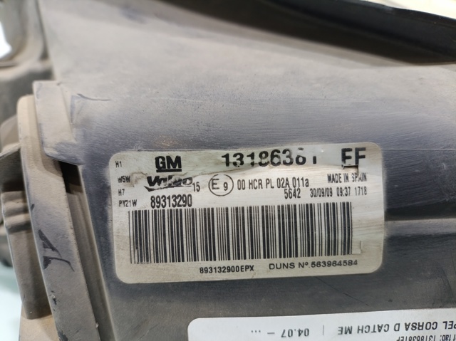 OPEL 13186381EF Faro izquierdo  comprar en Albacete