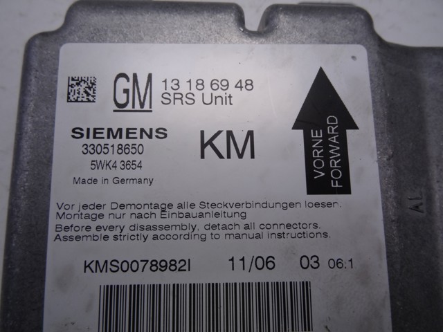 13186948 OPEL Módulo de control de airbag  comprar en Oviedo
