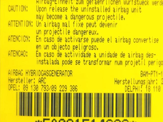 13188242 Airbag de volante  en stock Sabadell