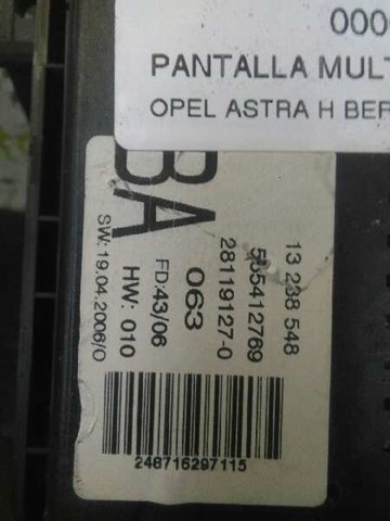 OPEL 13238548 Pantalla multifunción  comprar en Albacete