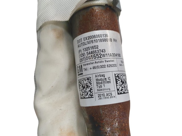 GM 13251652 Airbag de cortina lateral izquierda  comprar en Ponferrada