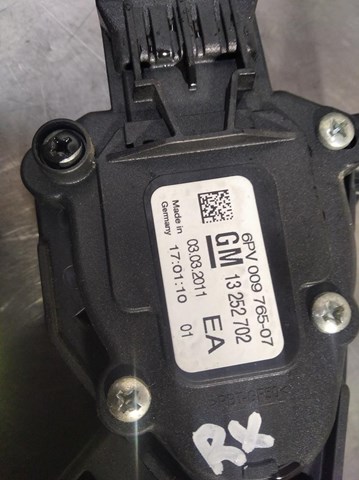 Potenciometro pedal para opel astra j 2.0 cdti (68) a20dth 13252702