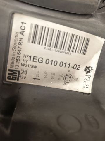 OPEL 13253647 Faro derecho comprar Barcelona