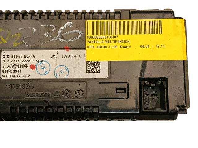 13267984 OPEL Pantalla comprar Bilbao