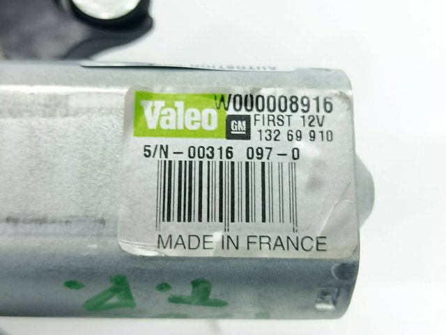 Motor limpiaparabrisas luna trasera 13269910 OPEL