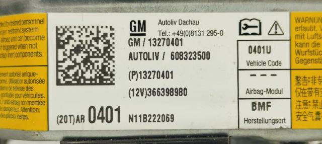 OPEL 13270401 Airbag de volante comprar Pamplona