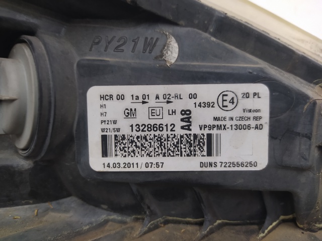 OPEL 13286612 Faro izquierdo  disponible Lugo