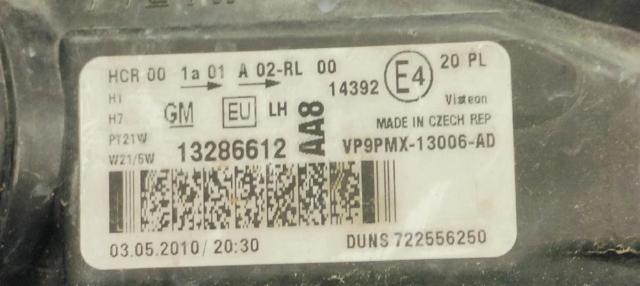 OPEL 13286612 Faro izquierdo  comprar en Ponferrada