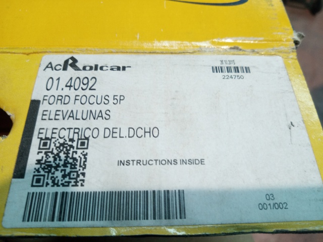 1331612 Mecanismo de elevalunas de la puerta delantera derecha  disponible Burgos