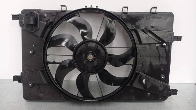 Difusor de radiador, ventilador de refrigeración, condensador del aire acondicionado, completo con motor y rodete 13360890 Opel