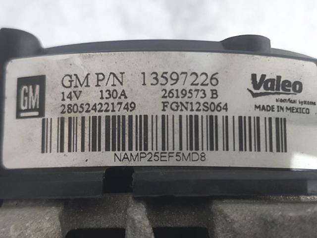 OPEL 13597226 Alternador  comprar en Ponferrada