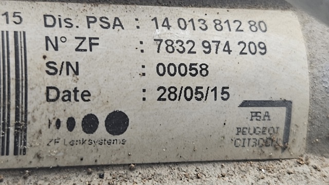 1401381280 PEUGEOT Cremallera de dirección comprar Alcalá