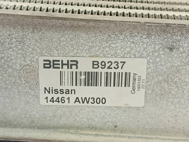 Radiador de aire, intercooler 14461AW300 NISSAN