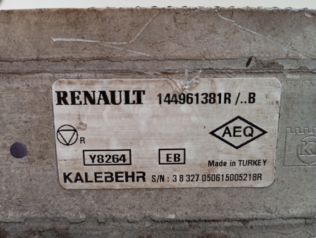 144961381R RENAULT Intercooler  en stock Huelva