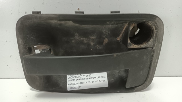 1476387077 FIAT Manija exterior derecha de puerta delantera  en stock Córdoba