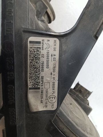 PEUGEOT 1606930080 Faro derecho  comprar en Ponferrada