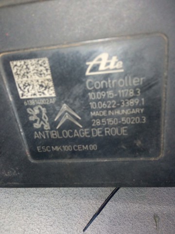 Módulo hidráulico ABS Peugeot 208 CA, CC