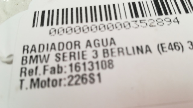 1613108 Radiador de refrigeración del motor  comprar en Pontevedra