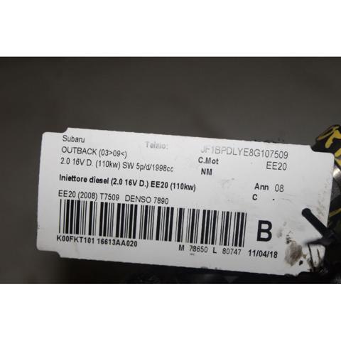 Inyector de combustible Subaru Legacy 4 B13