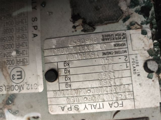 FIAT 169A4000 Motor completo  disponible España
