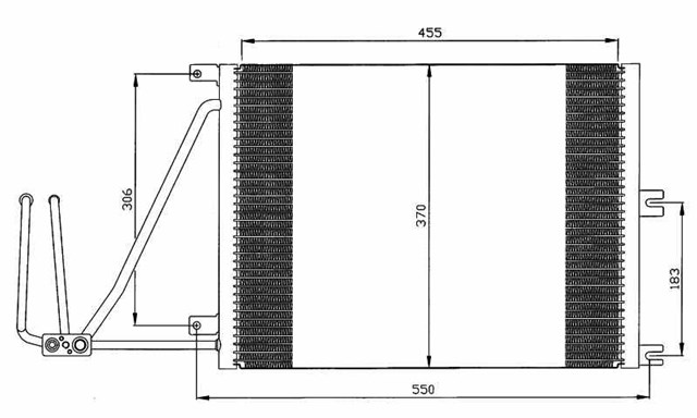 Condensador / radiador  aire acondicionado para opel vectra b 2.0 dti 16v (f19) x20dth 1850051