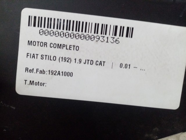 FIAT 192A1000 Motor completo comprar Tarragona