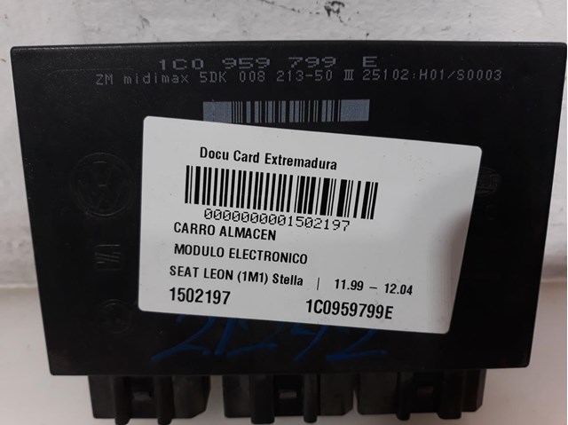 Modulo electronico para seat leon 1.9 sdi aqm 1C0959799E