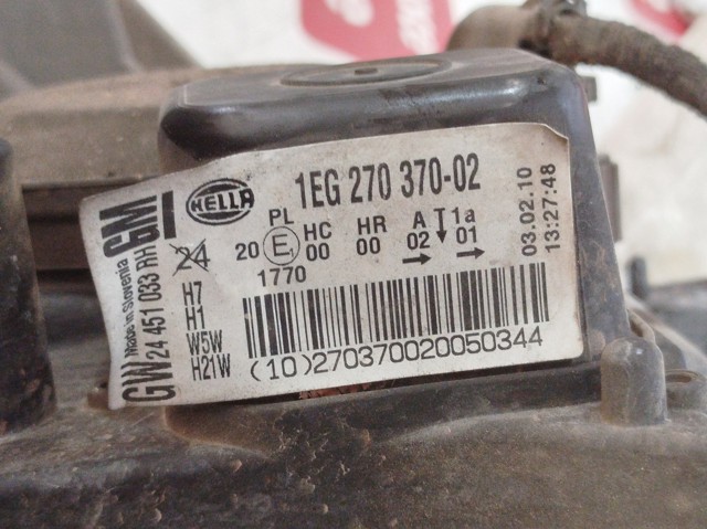 1EG27037002 OPEL Faro derecho comprar Madrid