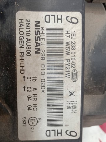1EJ23801002 NISSAN Faro derecho  comprar en Oviedo