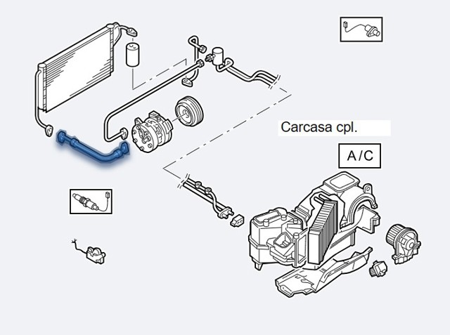 1J0820721T VAG Manguera de aire acondicionado de compresor al condensador  comprar en Jaén