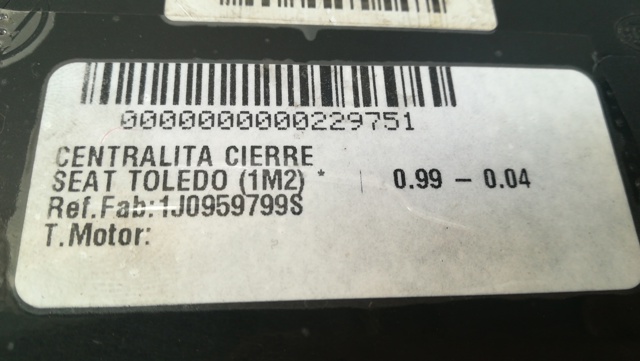 VAG 1J0959799S Módulo de confort  disponible Valladolid