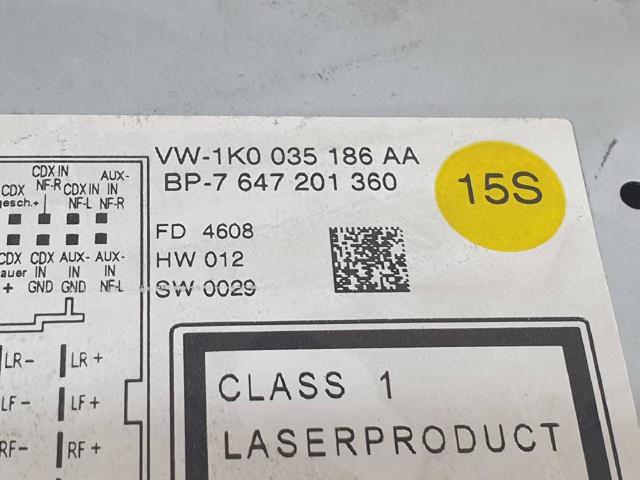 1K0035186AA VAG Radio AM/FM  disponible Vigo