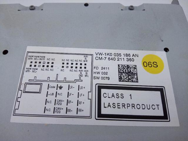 1K0035186AN VAG Radio AM/FM  disponible Ourense