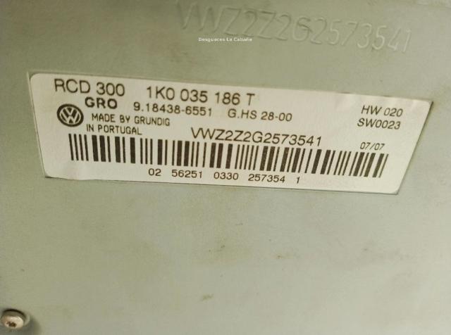 1K0035186T VAG Radio comprar Bilbao