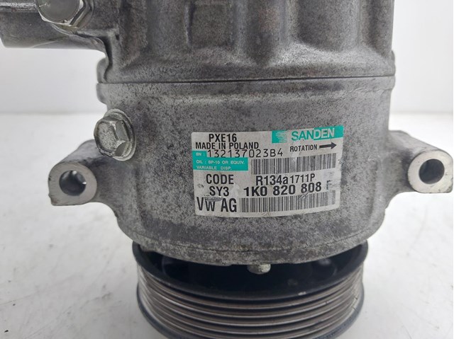 Compresor aire acondicionado para volkswagen passat (362) (2010-2014) 1K0820808F