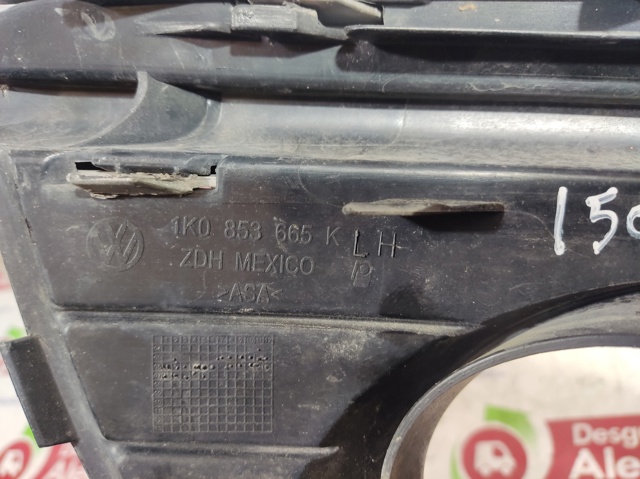 Rejilla de ventilación, parachoques 1K0853665K VAG
