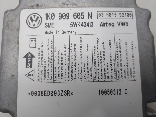 1K0909605N VAG Módulo de control de airbag comprar Alcalá