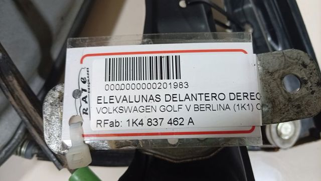 1K4837462A Mecanismo de elevalunas delantero derecha  en stock Castellón